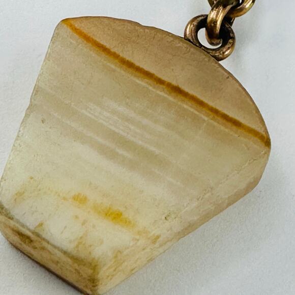 Antique Watch Fob Albert Chain with Carved Agate Pendant - Picture 3 of 7